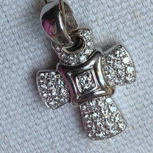 Chimento Pave Diamond Cross in 18Ct White Gold Pendant